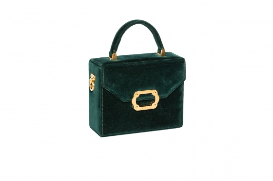 900’ Classic Bag (Green Velvet) Gold A 